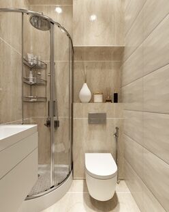 Фото № 2: Дизайн-проект трехкомнатной квартиры 63.4  м² Стиль Модернизм для ЖК Московский