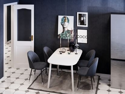 Фото № 1: Дизайн-проект двухкомнатной квартиры 55.5  м² Стиль Модернизм для ЖК Московский