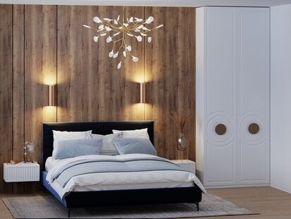 Фото № 3: Дизайн-проект двухкомнатной квартиры 55.5  м² Стиль Модернизм для ЖК Московский