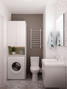 Фото № 3: Дизайн-проект однокомнатной квартиры 35.2  м² Стиль Скандинавский для ЖК Московский