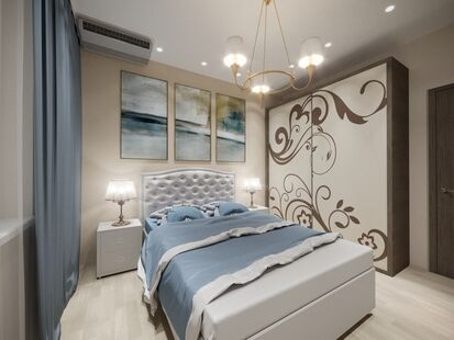 Фото № 5: Дизайн-проект двухкомнатной квартиры 61.0  м² Стиль Современная классика для ЖК Московский