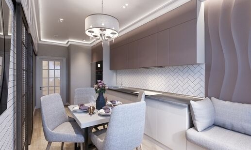 Фото № 5: Дизайн-проект двухкомнатной квартиры 65.5  м² Стиль Современная классика для ЖК Московский