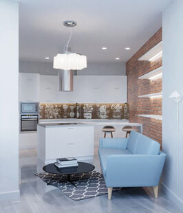 Фото № 1: Дизайн-проект двухкомнатной квартиры 70.8  м² Стиль Фьюжн для ЖК Московский