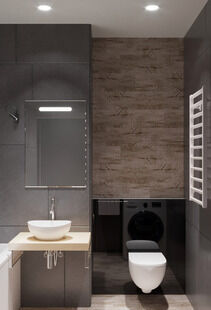 Фото № 5: Дизайн-проект двухкомнатной квартиры 70.8  м² Стиль Фьюжн для ЖК Московский