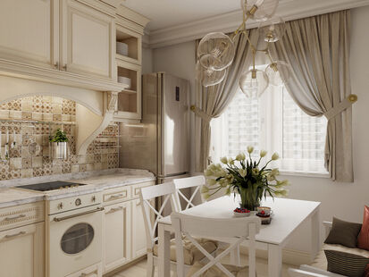 Фото № 1: Дизайн-проект двухкомнатной квартиры 54.65  м² Стиль Классика для ЖК Московский