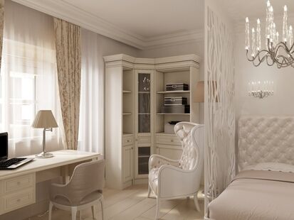 Фото № 2: Дизайн-проект двухкомнатной квартиры 54.65  м² Стиль Классика для ЖК Московский