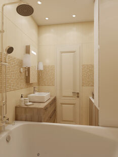 Фото № 5: Дизайн-проект двухкомнатной квартиры 54.65  м² Стиль Классика для ЖК Московский