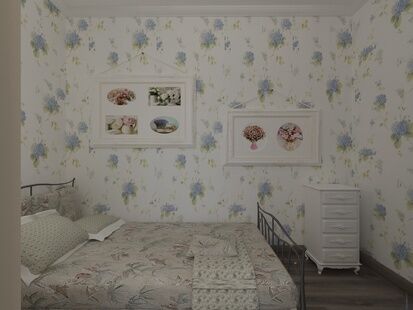 Фото № 5: Дизайн-проект квартиры-студии 35.21  м² Стиль Прованс для ЖК Московский