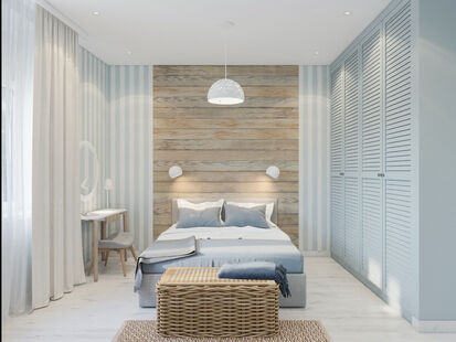 Фото № 5: Дизайн-проект однокомнатной квартиры 44.8  м² стиль Скандинавский для ЖК Московский