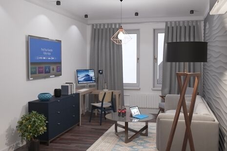 Фото № 1: Дизайн-проект двухкомнатной квартиры 73.06  м² Стиль Фьюжн для ЖК Московский