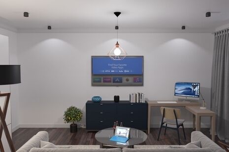 Фото № 3: Дизайн-проект двухкомнатной квартиры 73.06  м² Стиль Фьюжн для ЖК Московский