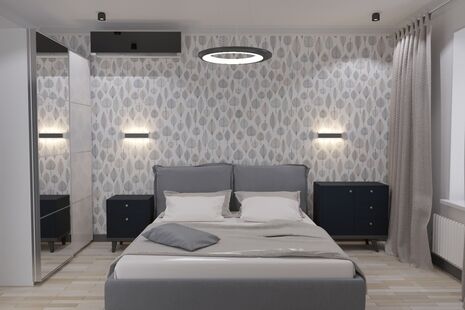 Фото № 2: Дизайн-проект двухкомнатной квартиры 73.06  м² Стиль Фьюжн для ЖК Московский