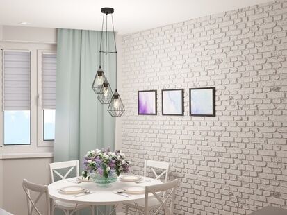 Фото № 4: Дизайн-проект однокомнатной квартиры 41.0  м² Стиль Модернизм для ЖК Московский