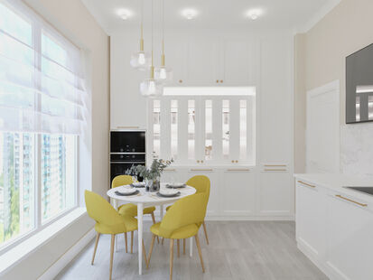 Фото № 1: Дизайн-проект двухкомнатной квартиры 69.27  м² Стиль Эклектика для ЖК Московский