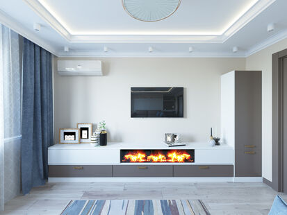 Фото № 2: Дизайн-проект однокомнатной квартиры 39.7  м² Стиль Современная классика для ЖК Московский