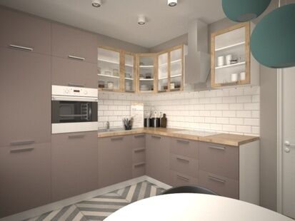 Фото № 4: Дизайн-проект трехкомнатной квартиры 90.39  м² Стиль Эклектика для ЖК Московский