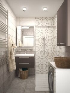 Фото № 6: Дизайн-проект трехкомнатной квартиры 90.39  м² Стиль Эклектика для ЖК Московский