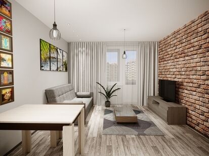 Фото № 3: Дизайн-проект двухкомнатной квартиры 63.6  м² Стиль Эклектика для ЖК Московский