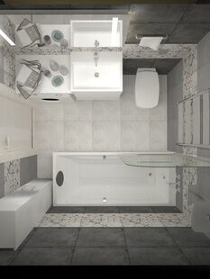 Фото № 4: Дизайн-проект однокомнатной квартиры 32.79  м² Скандинавский стиль для ЖК Московский