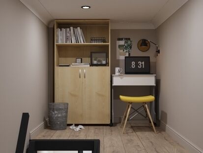 Фото № 1: Дизайн-проект трехкомнатной квартиры 80.72  м² Скандинавский стиль для ЖК Московский