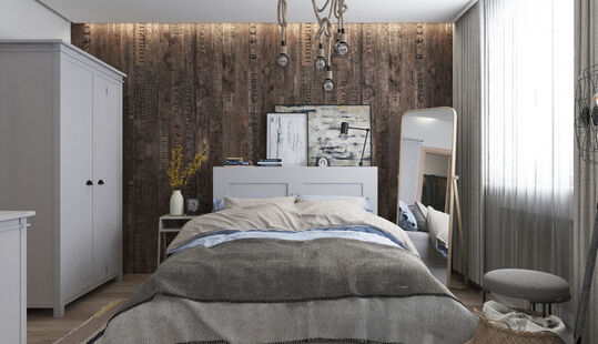 Фото № 1: Дизайн-проект двухкомнатной квартиры 52.4  м² Стиль Фьюжн для ЖК Московский