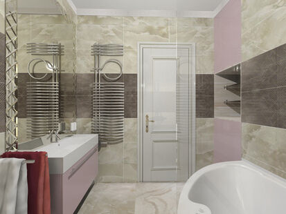 Фото № 2: Дизайн-проект двухкомнатной квартиры 66.5  м² Стиль Современная классика для ЖК Московский