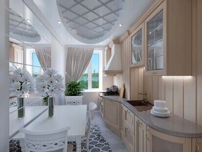 Фото № 5: Дизайн-проект трехкомнатной квартиры 66.65  м² Стиль Современная классика для ЖК Московский