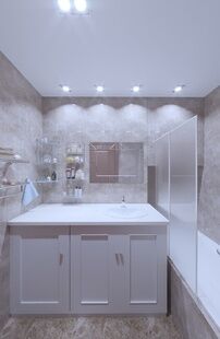 Фото № 2: Дизайн-проект трехкомнатной квартиры 66.65  м² Стиль Современная классика для ЖК Московский