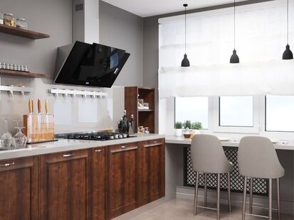 Фото № 3: Дизайн-проект однокомнатной квартиры 34.7  м² Стиль Лофт для ЖК Московский