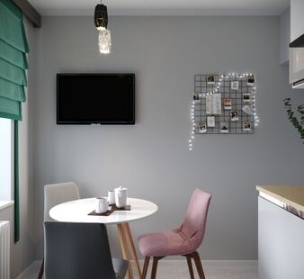 Фото № 4: Дизайн-проект квартиры-студии 27.2  м² Стиль Контемпорари для ЖК Московский