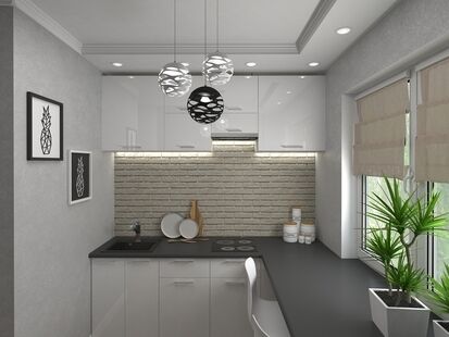 Фото № 2: Дизайн-проект двухкомнатной квартиры 64.47  м² Стиль Минимализм для ЖК Московский