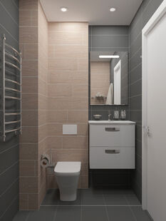 Фото № 3: Дизайн-проект двухкомнатной квартиры 64.47  м² Стиль Минимализм для ЖК Московский