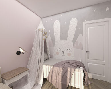 Фото № 1: Дизайн-проект трехкомнатной квартиры 67.9  м² Стиль Эклектика для ЖК Московский