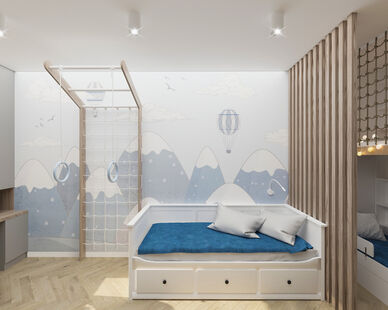 Фото № 3: Дизайн-проект трехкомнатной квартиры 67.9  м² Стиль Эклектика для ЖК Московский