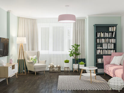 Фото № 2: Дизайн-проект детской 22.65  м² Скандинавский стиль для ЖК Московский