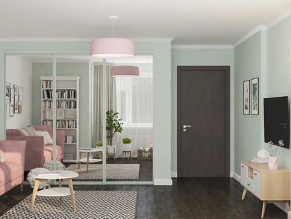 Фото № 4: Дизайн-проект детской 22.65  м² Скандинавский стиль для ЖК Московский