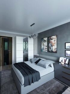 Фото № 4: Дизайн-проект двухкомнатной квартиры 60.65  м² Стиль Модернизм для ЖК Московский