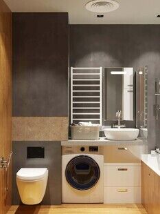 Фото № 5: Дизайн-проект двухкомнатной квартиры 60.65  м² Стиль Модернизм для ЖК Московский