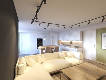 Фото № 4: Дизайн-проект трехкомнатной квартиры 113.34  м² Стиль Модернизм для ЖК Московский