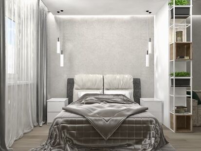 Фото № 3: Дизайн-проект двухкомнатной квартиры 65.6  м² Стиль Модернизм для ЖК Московский