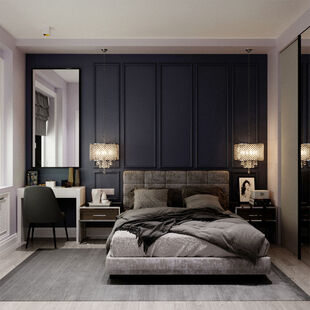 Фото № 4: Дизайн-проект двухкомнатной квартиры 35.1  м² Стиль Современная классика для ЖК Московский