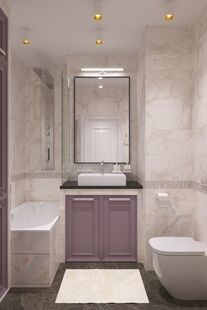 Фото № 2: Дизайн-проект двухкомнатной квартиры 35.1  м² Стиль Современная классика для ЖК Московский