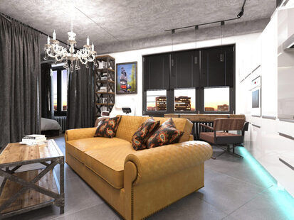 Фото № 1: Дизайн-проект трехкомнатной квартиры 71.0  м² Скандинавский стиль выполнен для ЖК Московский