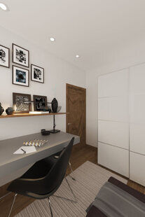 Фото № 3: Дизайн-проект трехкомнатной квартиры 65.0  м² стиль Минимализм для ЖК Московский