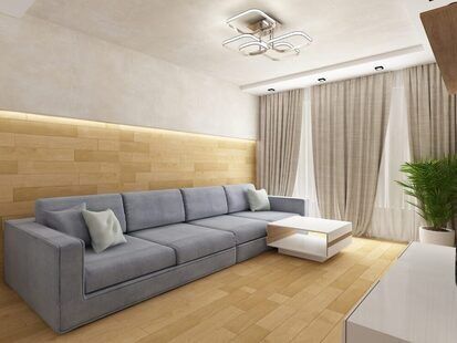 Фото № 3: Дизайн-проект трехкомнатной квартиры 89.2  м² стиль Модернизм для ЖК Московский