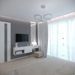 Фото № 2: Дизайн-проект однокомнатной квартиры 41.0  м² стиль Минимализм для ЖК Московское