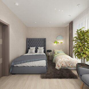 Фото № 3: Дизайн-проект однокомнатной квартиры 44.8  м² стиль Современный для ЖК стрижи Сити