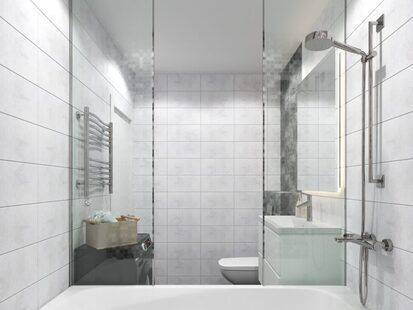 Фото № 5: Дизайн-проект однокомнатной квартиры 39.3  м² стиль Хай-тек для ЖК Тесла Парк