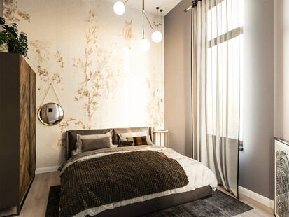 Фото № 4: Дизайн-проект двухкомнатной квартиры 36.6  м² Современный стиль для ЖК Тесла Парк