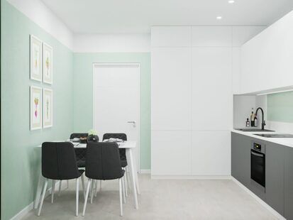 Фото № 6: Дизайн-проект двухкомнатной квартиры 64.3  м² стиль Минимализм дл ЖК 11-й микрорайон